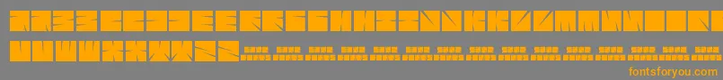 Sharpz Font – Orange Fonts on Gray Background