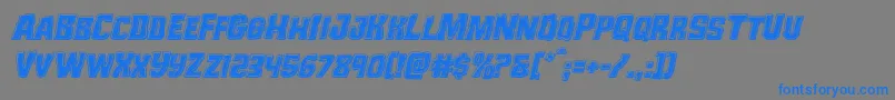 Monsterhunterbevelital Font – Blue Fonts on Gray Background