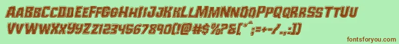 Monsterhunterbevelital Font – Brown Fonts on Green Background