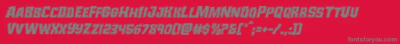 Monsterhunterbevelital Font – Gray Fonts on Red Background