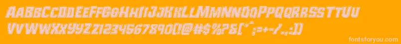 Monsterhunterbevelital Font – Pink Fonts on Orange Background