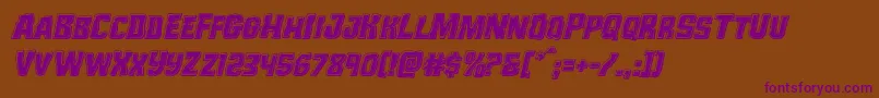 Monsterhunterbevelital Font – Purple Fonts on Brown Background