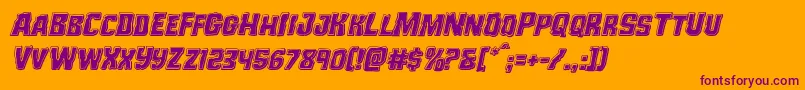 Monsterhunterbevelital Font – Purple Fonts on Orange Background