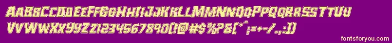 Monsterhunterbevelital Font – Yellow Fonts on Purple Background