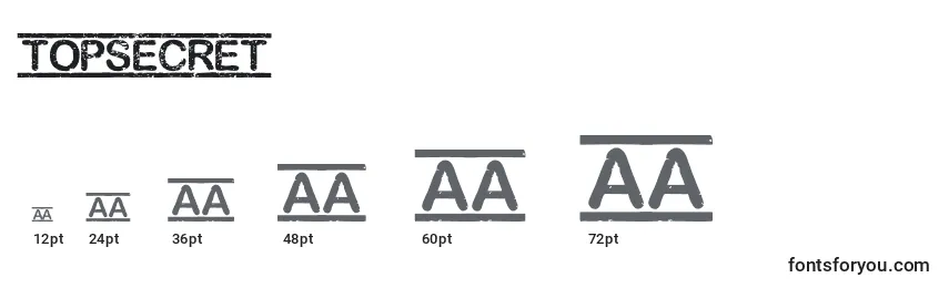 Размеры шрифта TopSecret (97978)