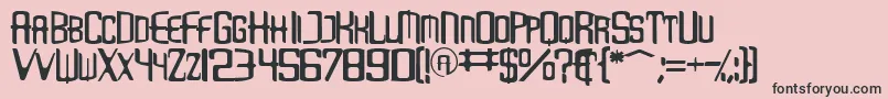 LoveBytes Font – Black Fonts on Pink Background