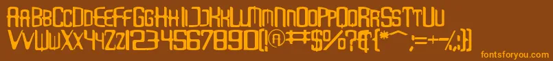Шрифт LoveBytes – оранжевые шрифты на коричневом фоне