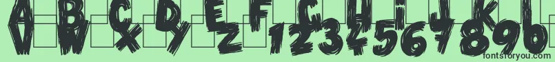 VlumpBlack Font – Black Fonts on Green Background