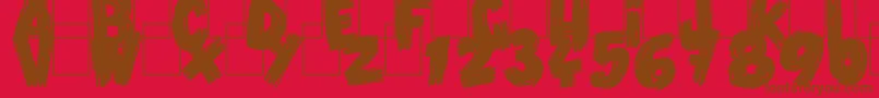 Шрифт VlumpBlack – коричневые шрифты на красном фоне