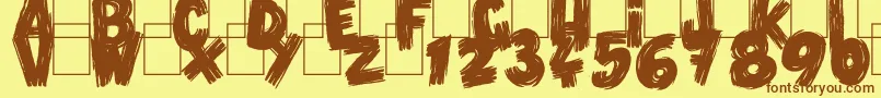 VlumpBlack Font – Brown Fonts on Yellow Background