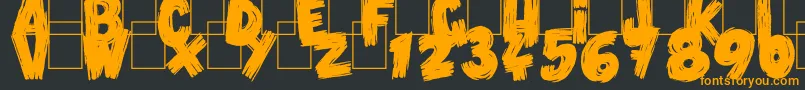 VlumpBlack Font – Orange Fonts on Black Background