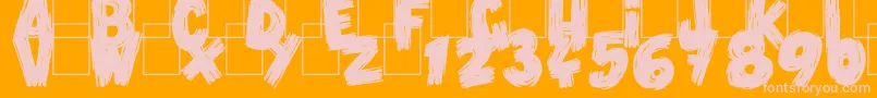 VlumpBlack Font – Pink Fonts on Orange Background