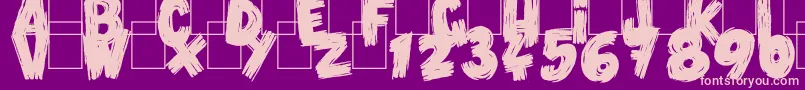 フォントVlumpBlack – 紫の背景にピンクのフォント