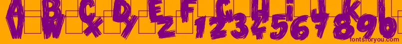 VlumpBlack Font – Purple Fonts on Orange Background