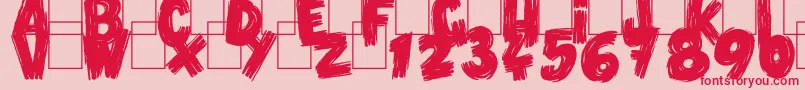 fuente VlumpBlack – Fuentes Rojas Sobre Fondo Rosa