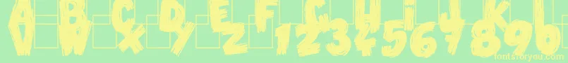 VlumpBlack Font – Yellow Fonts on Green Background