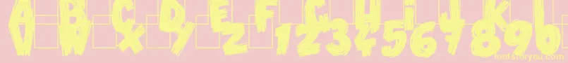 VlumpBlack Font – Yellow Fonts on Pink Background
