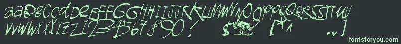 Gromagnon Font – Green Fonts on Black Background