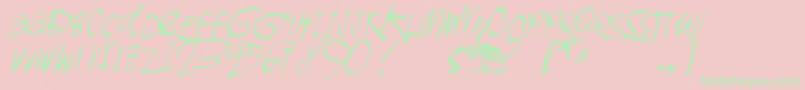 Gromagnon Font – Green Fonts on Pink Background