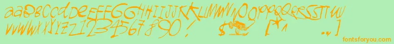 Gromagnon Font – Orange Fonts on Green Background