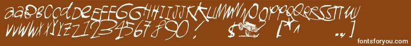 Gromagnon Font – White Fonts on Brown Background