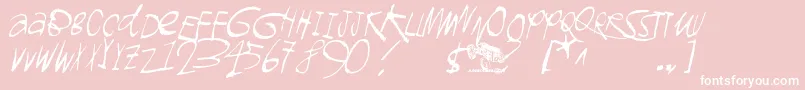 Gromagnon Font – White Fonts on Pink Background