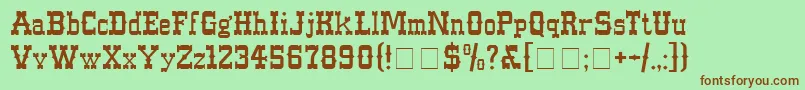 West Font – Brown Fonts on Green Background