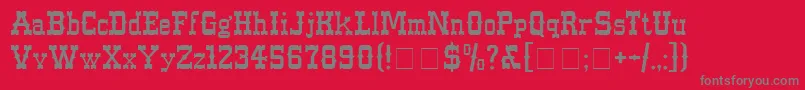 West Font – Gray Fonts on Red Background