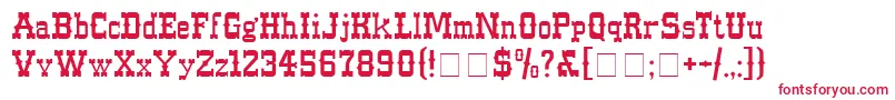 West Font – Red Fonts on White Background