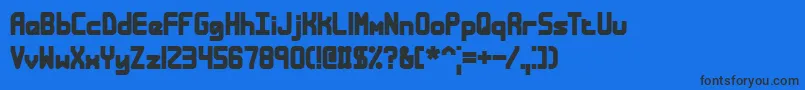 Bandless Font – Black Fonts on Blue Background