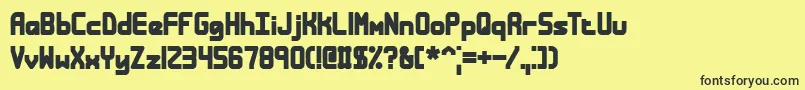 Bandless Font – Black Fonts on Yellow Background