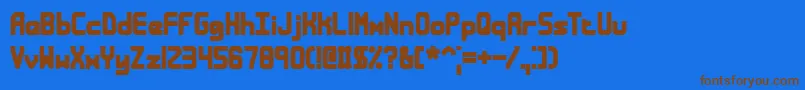 Police Bandless – polices brunes sur fond bleu