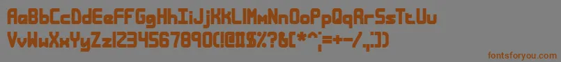 Bandless Font – Brown Fonts on Gray Background