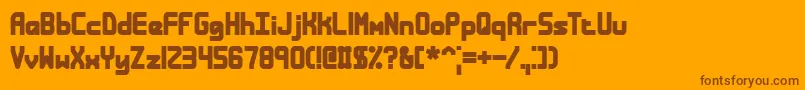 Bandless Font – Brown Fonts on Orange Background