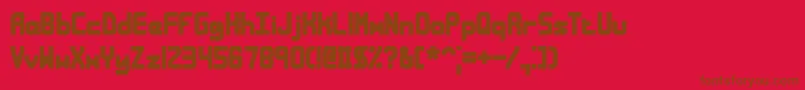 fuente Bandless – Fuentes Marrones Sobre Fondo Rojo