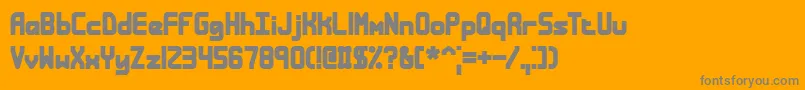 Bandless Font – Gray Fonts on Orange Background