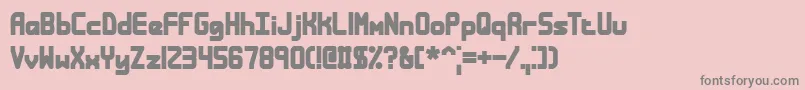 Bandless-Schriftart – Graue Schriften auf rosa Hintergrund