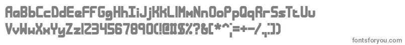 Bandless-fontti – harmaat kirjasimet valkoisella taustalla