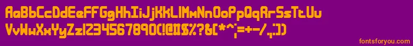 Шрифт Bandless – оранжевые шрифты на фиолетовом фоне