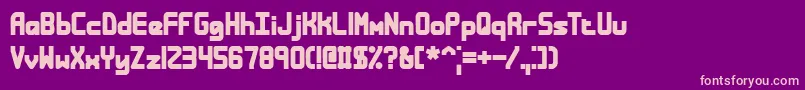 Bandless Font – Pink Fonts on Purple Background