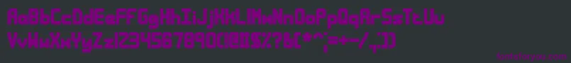 Czcionka Bandless – fioletowe czcionki na czarnym tle