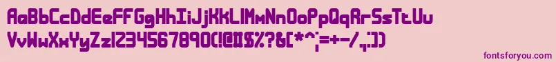 Bandless Font – Purple Fonts on Pink Background