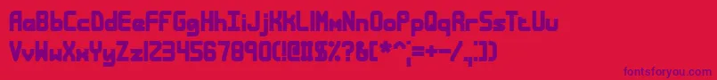 Bandless Font – Purple Fonts on Red Background