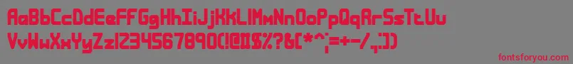 Bandless Font – Red Fonts on Gray Background