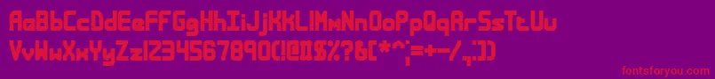 Fonte Bandless – fontes vermelhas em um fundo violeta
