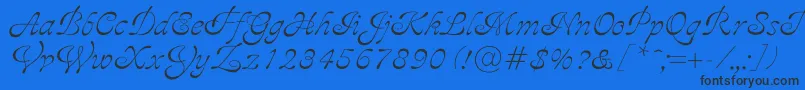 Ajile Font – Black Fonts on Blue Background
