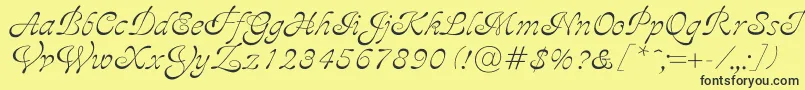 Ajile Font – Black Fonts on Yellow Background