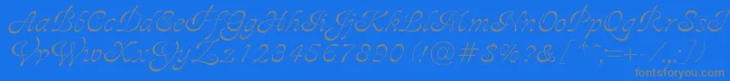 Ajile Font – Gray Fonts on Blue Background