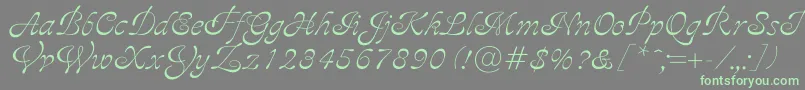 Ajile Font – Green Fonts on Gray Background