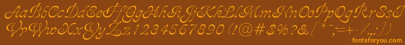 Ajile Font – Orange Fonts on Brown Background